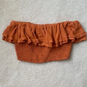 Skylar + Madison burnt orange crop top Size M
